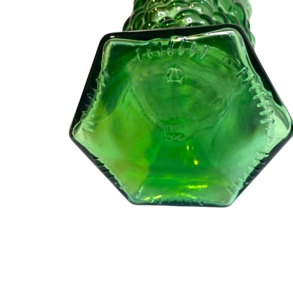 Green Glass Grape Genie Bottle Decanter - Picture 6 of 7